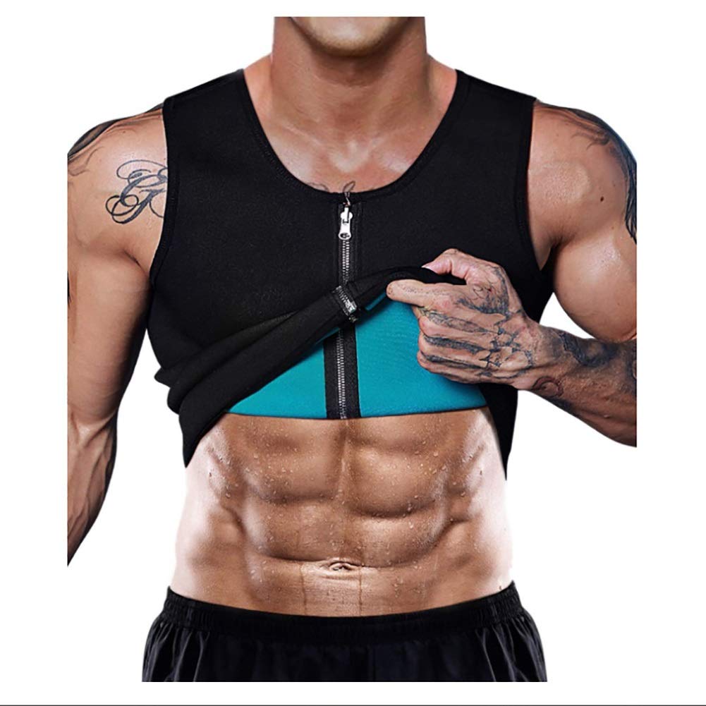 G&F Donne Gilet Sauna Gancio Dimagrante Canotta Brucia Grassi Modellatore Corpo Allenarsi Fitness Camicia (Color : Black, Size : S/M