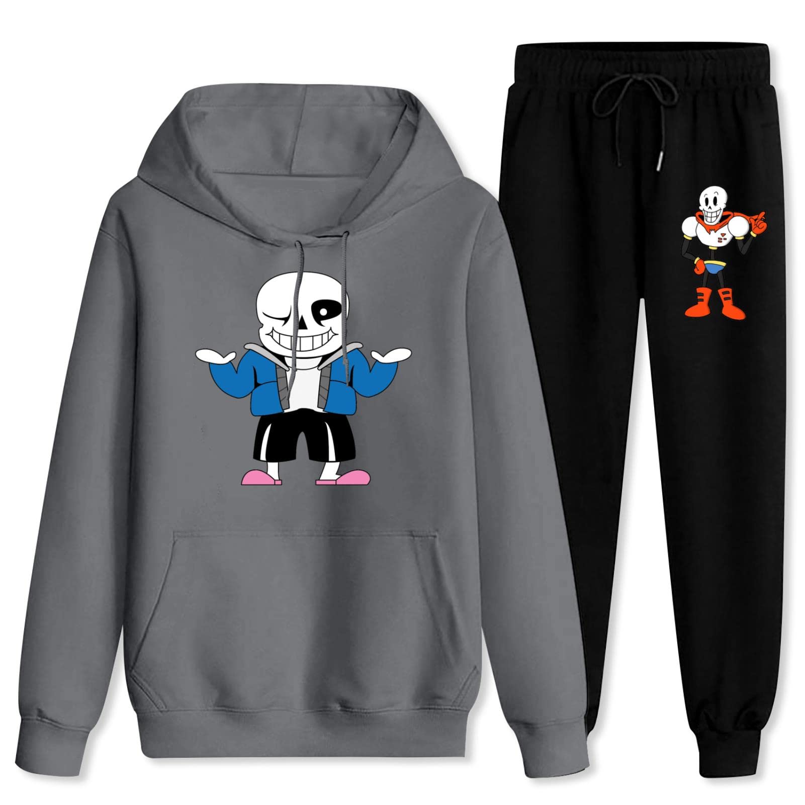 Un.der.tale Sa.ns Womens Tracksuit 2 Piece Jogger Set Long Sleeve Hoodie & Sweatpants Set Outfits