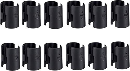 Paquete de 24 pares de clips de bloqueo de estante de alambre para postes de 1 pulgada, fundas de repuesto para sistema de estantería de alambre (24