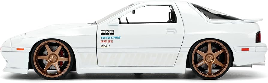 ミニカー JADA TOYS INITIAL D MAZDA RX-7 FC3S Jada Initial D Mazda RX-7 FC3S 1/24 Scale RedSuns Diecast