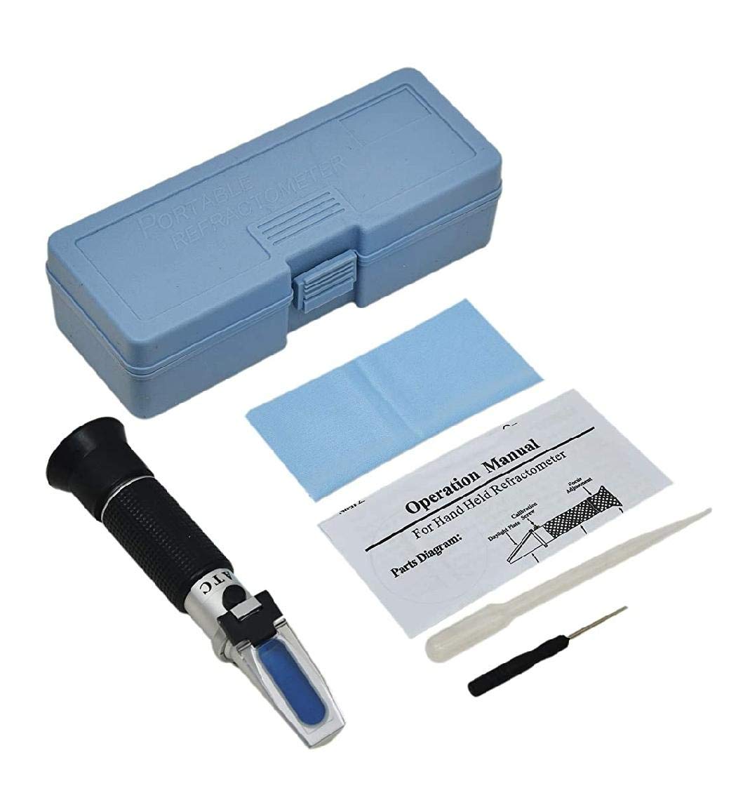 Bombey Scientific ERMA Make - Hand Refractometer with ATC, Range 0-32% Brix with 0.2% division, for Wine, Brandy, Beer, Fruits, Cutting Liquid, with Calibration Solution (B08KGS286V) Amazon Price History, Amazon Price Tracker