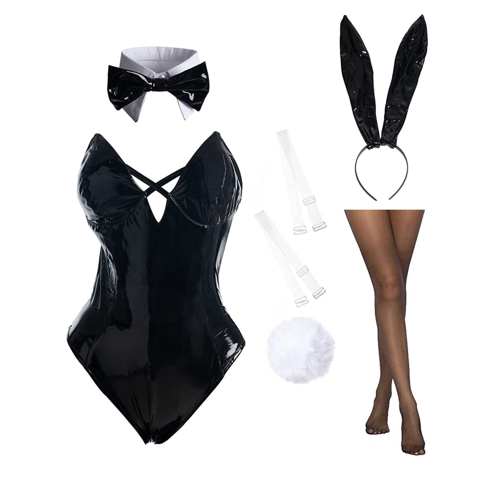 CR ROLECOS Bunny Costume Women Bunny Suit Cosplay Lingerie Adult Halloween Costumes