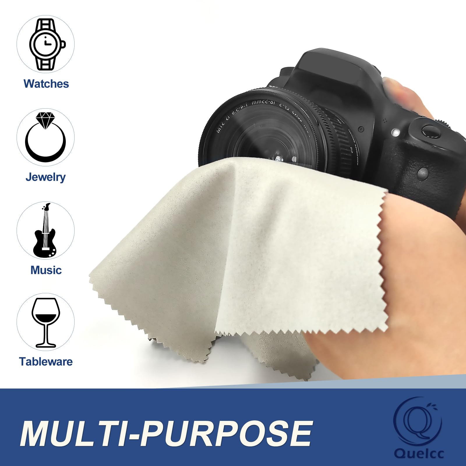 8 PCS Chiffons Microfibre de Nettoyage, Doux Chiffons de Chiffon de Nettoyant Lunettes lavables et Réutilisables pour Lunettes,pour Nettoyer Lunettes,Caméras,Tablettes(18 * 15cm)