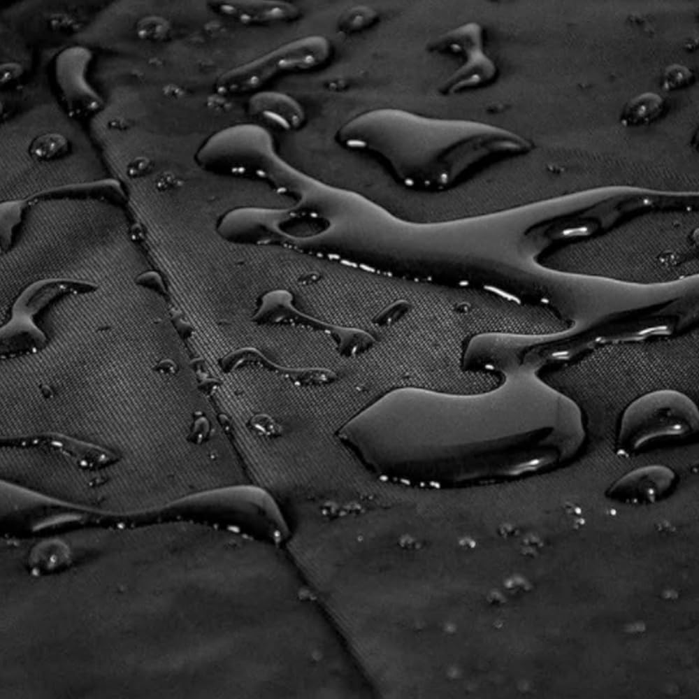 Tetto di Ricambio per Dondolo Hollywood, Copertura per Dondolo da Giardino 195x125cm 3 Posti Impermeabile Baldacchino di Ricambio per Altalena(Black,164x114cm/64.6x44.88in)