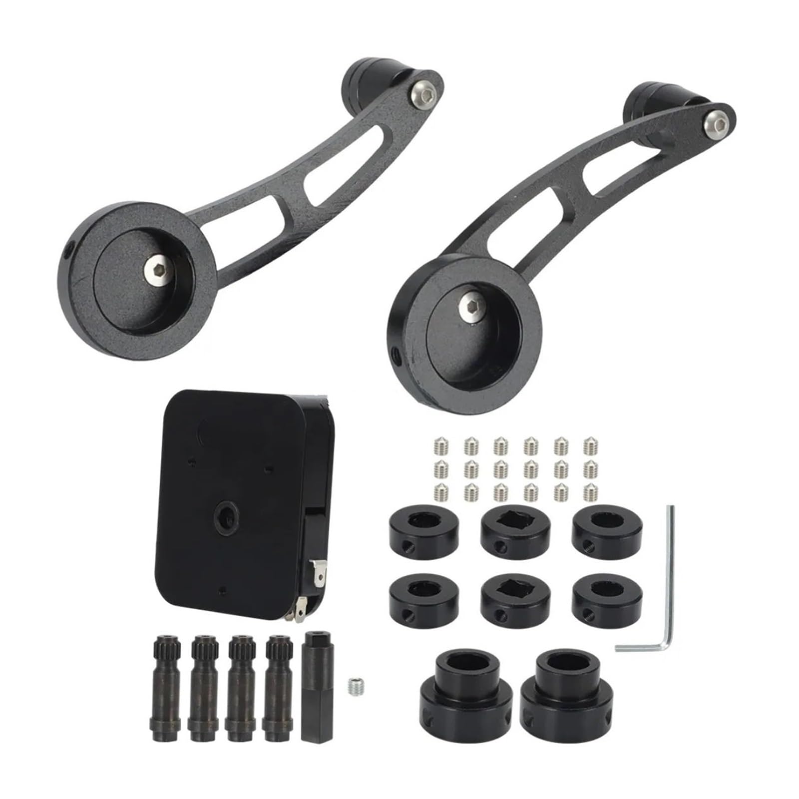 Interruptor de arranque Kit de interruptor de manivela y manijas de palanca de aluminio billet para elevalunas eléctrico de coche universal de 12 V(1set)