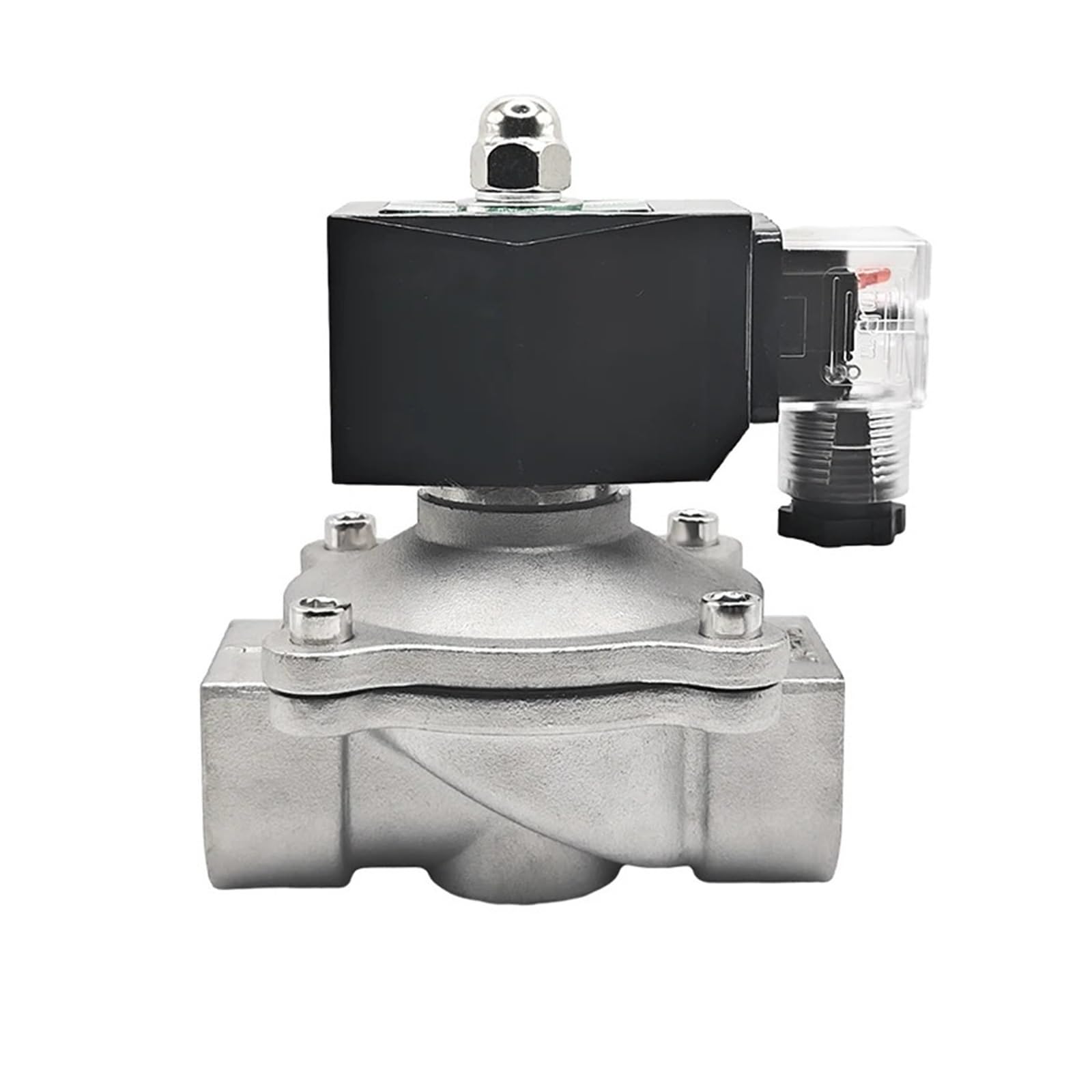 Llave de paso agua Válvula solenoide de acero inoxidable normalmente cerrada 3/8", 1/2", 1-1/2" y 2", IP65, válvula agua 220 V, 110, 24 12(3/8",NPT)