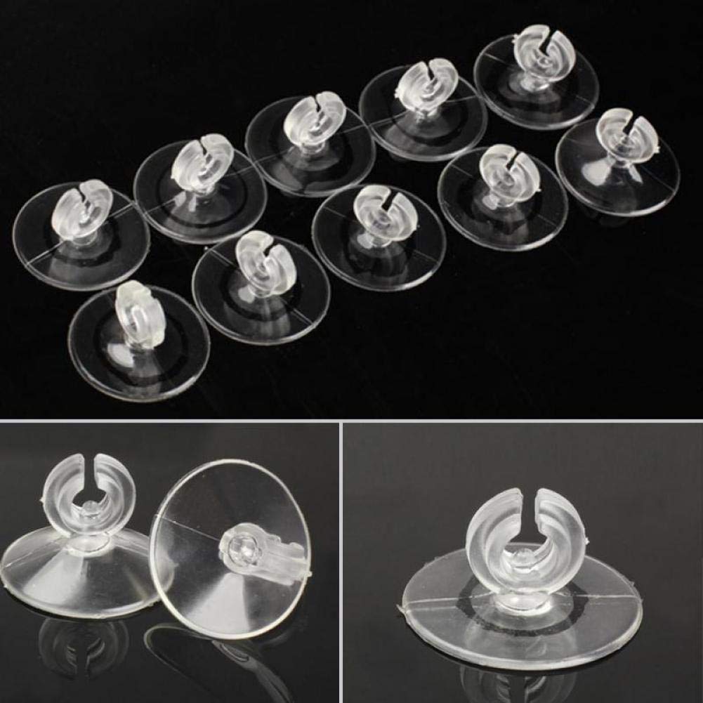 10 Pcs Aquarium De Poissons Porte-réservoir D'aspiration Sucker Cup Pour Air Line Tube Flexible Pompe, Suctionaquarium Ventouse Airline Ventouse Porte Pour Fish Tank Tube Transparent Clips Colliers