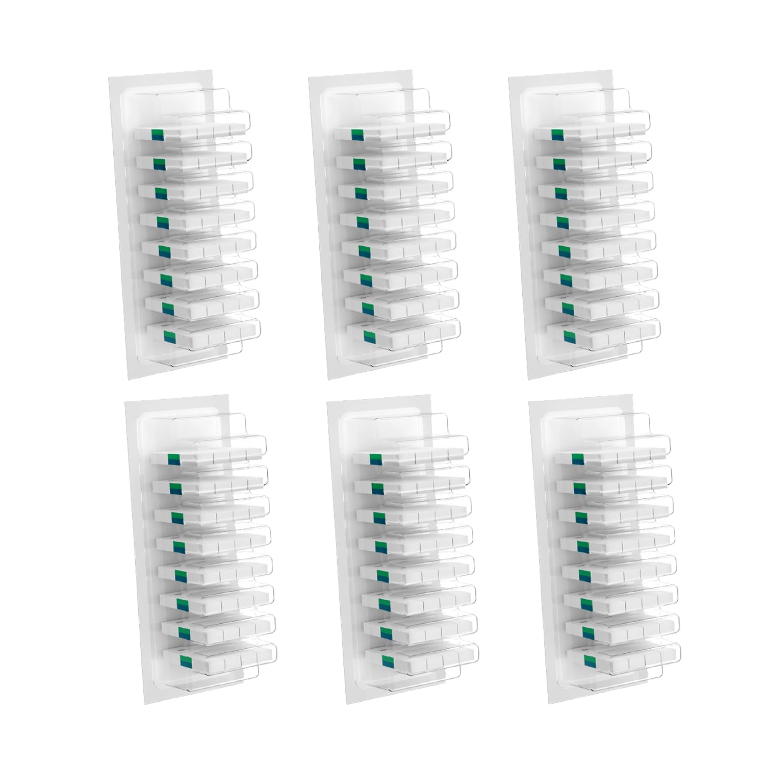 Toilet Brush Set with Disposable Heads Replaceable Scrubbing Pads, Clog-Free Flushable Design for Deep Cleaning (48 Refills-Box)