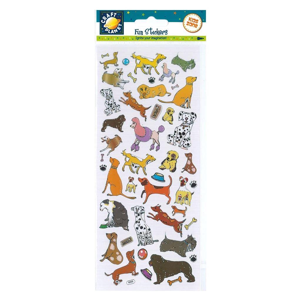 Craft Planet Aufkleber – Bunte Hunde-Sticker Für Bastelprojekte, Karten & Mehr