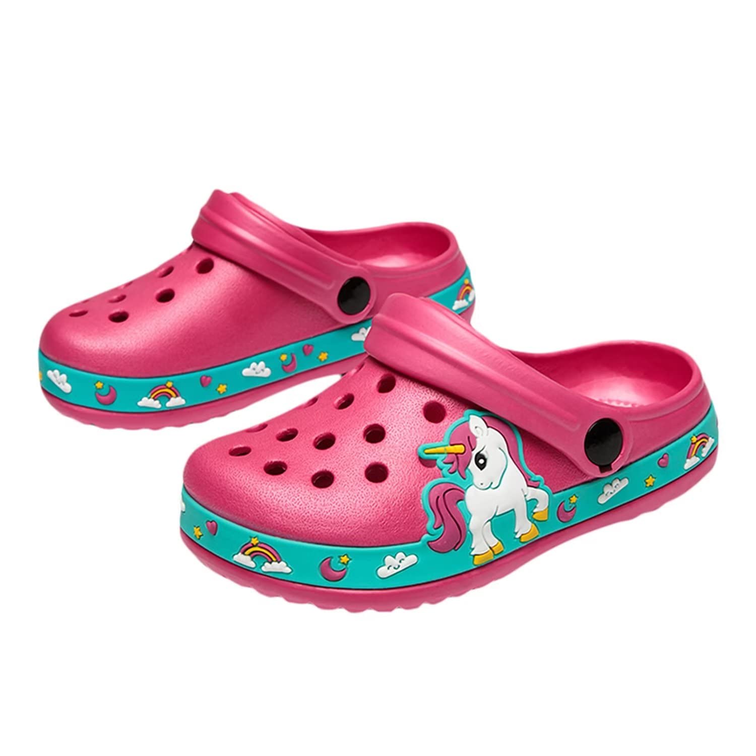 Toddler Lined Clog Slippers Winter Garden Sandals Kids House Shoes Warm Slip On Sneakers Cartoon Slides for Boys and Girls Children Indoor Outdoor
