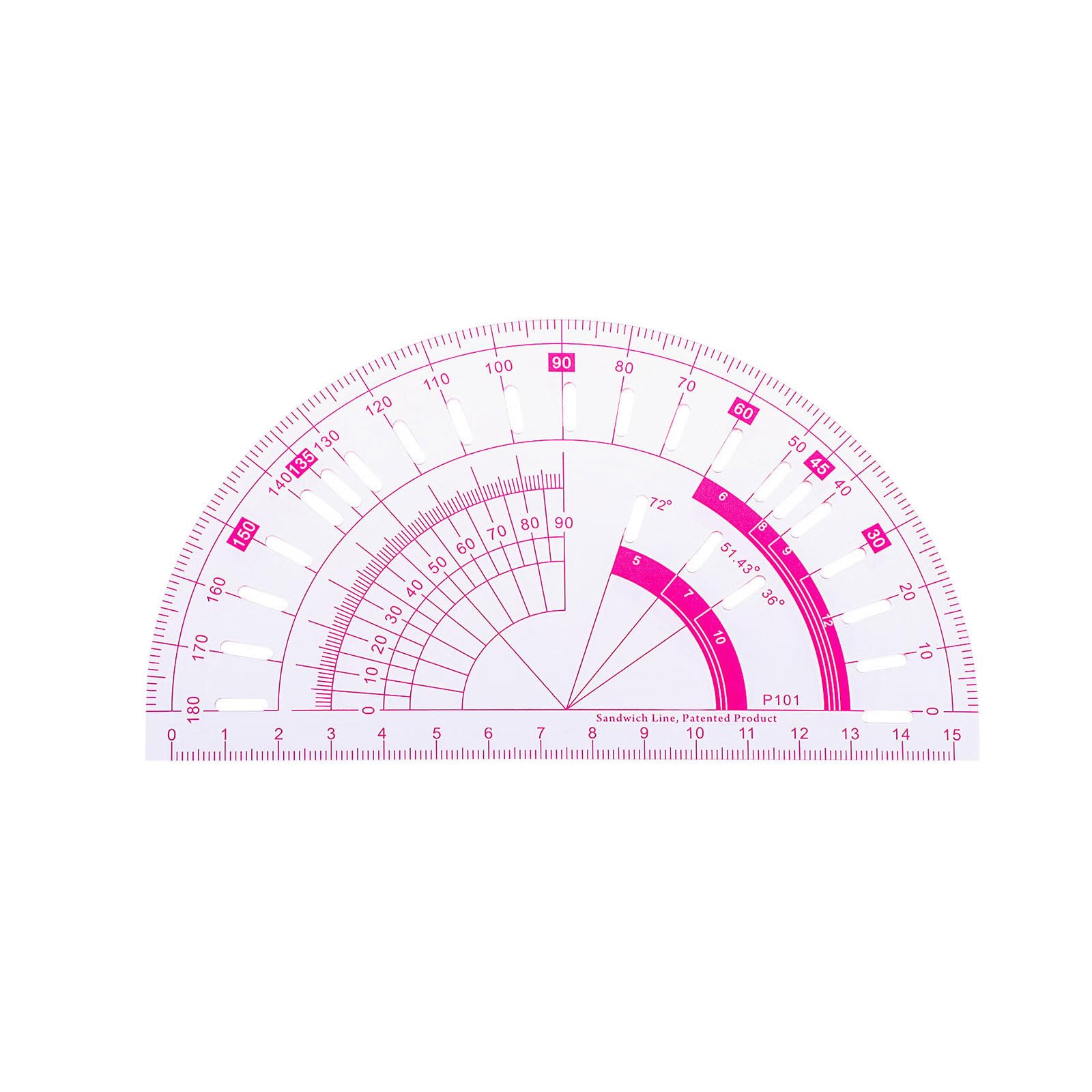 General Sewing Ruler with Clear Marking Quilting Ruler Measurement Tool Upgrades for Fabric & Paper Cutting Quilting
