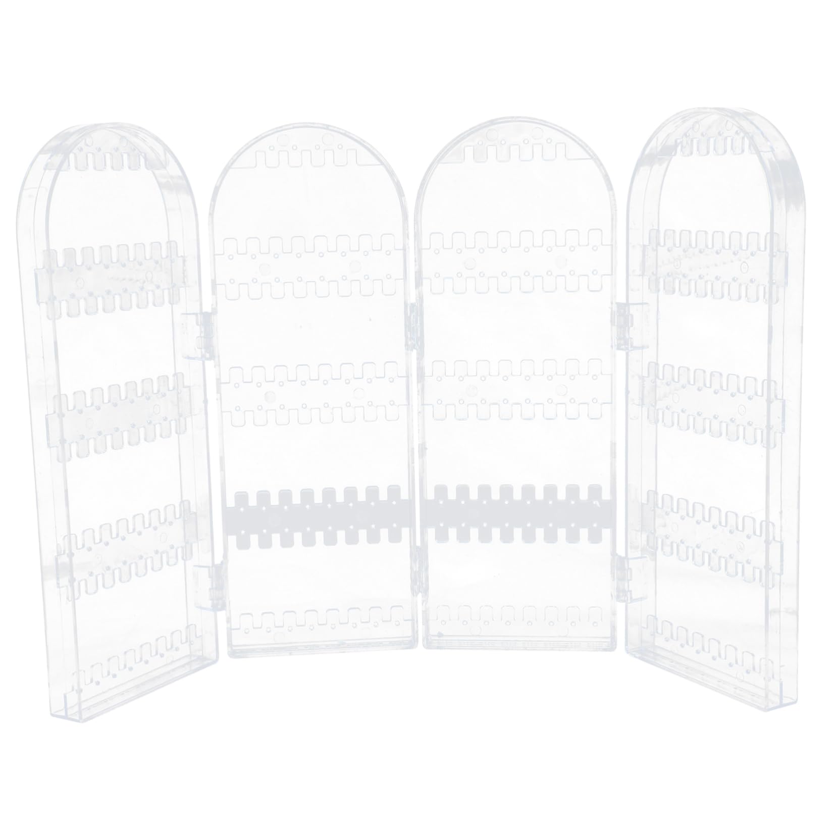 minkissy Foldable Earring Holder Stand Transparent Jewelry Organizer Rack for Necklaces and Earrings Panel Design for Easy Storage for Bathroom Dresser Bedroom and Retail