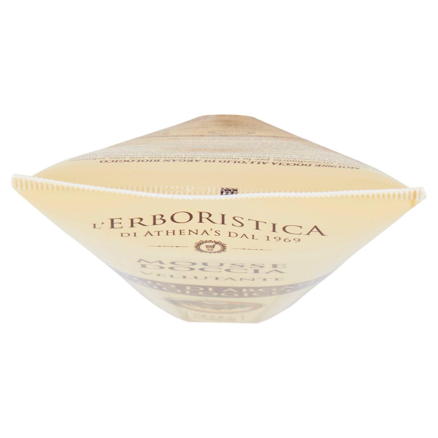 L'Erboristica Athena's - Mousse Doccia all'Olio di Argan Biologico e Acido Ialuronico - Vellutante - 200 ml (Confezione da 4)