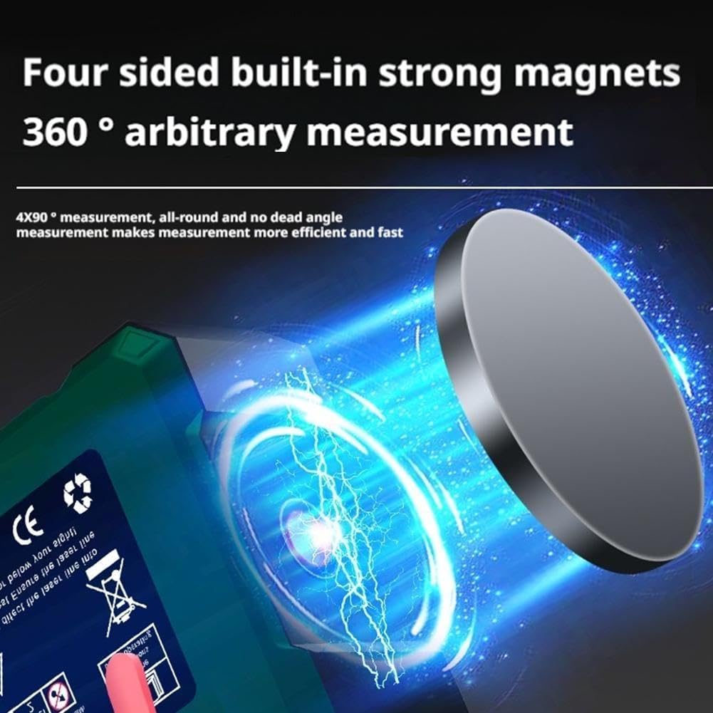 Buscador de ángulos digital magnético con regla electrónica de medidor láser LCD de 360°, herramienta electrónica de medición, inclinómetro, mini transportador