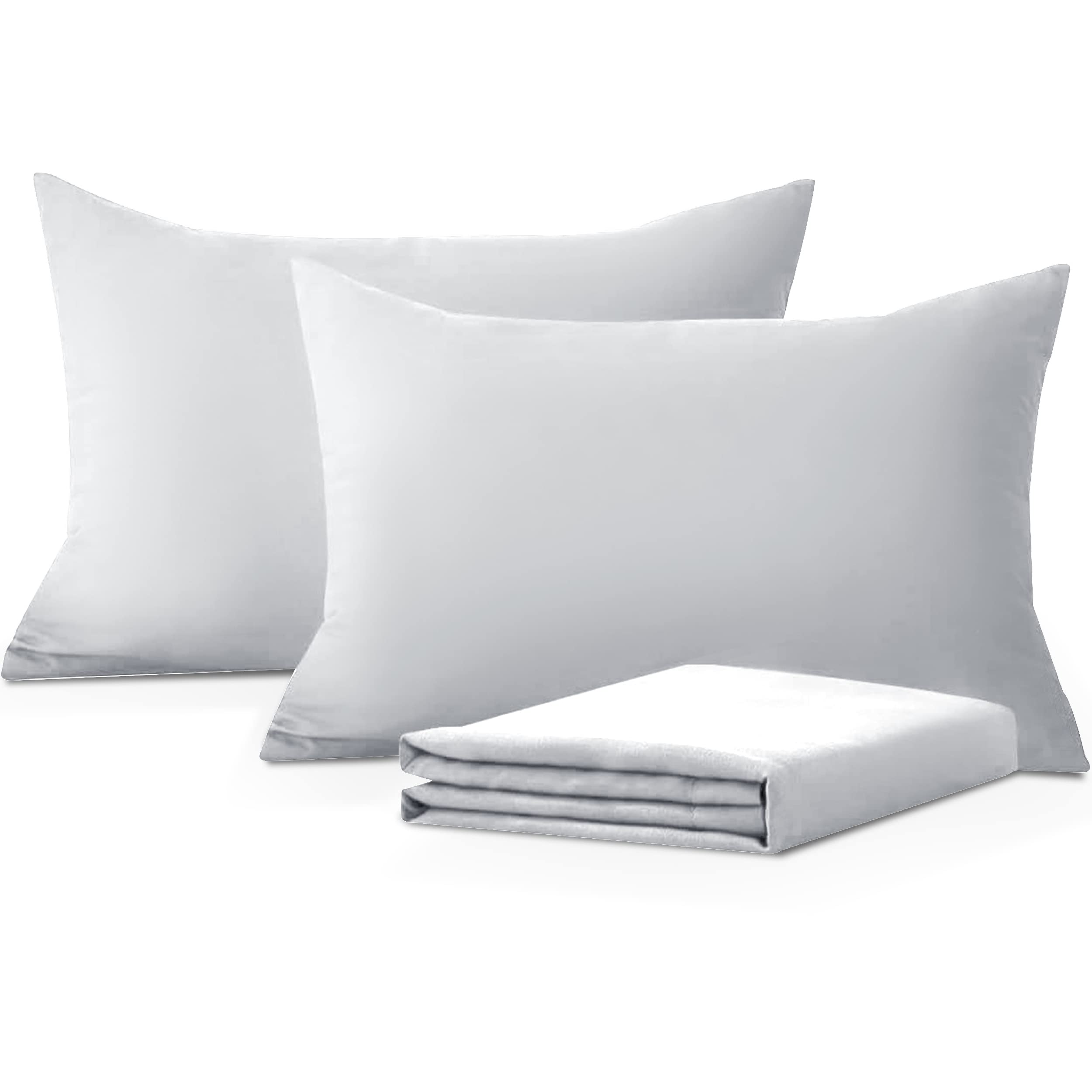 Moonlight BeddingPillow Cases 2 Pack – Silver Pillowcases Envelope Closure Super Soft Brushed Microfiber Standard House Wife Pillow Covers, (50 X 75 CM)