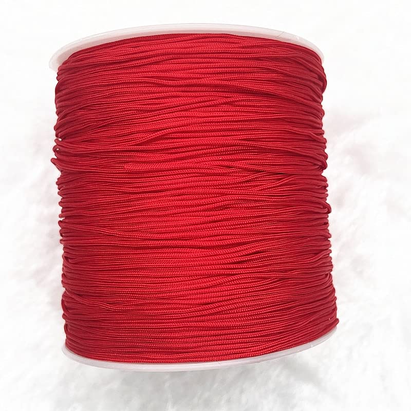 300 Yards/Rolle 1,0 mm Nylonschnur Faden Knoten Makramee Schnur Armband geflochtene Schnur DIY handgemachte Quasten Perlenschnur Faden (Color : 36)