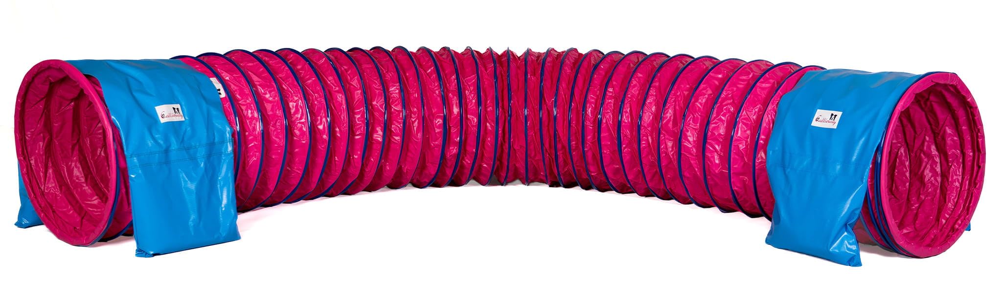 Callieway® Dog Agility tunel profesjonalny / psy tunel 5 m długości / 60 cm Ø Agility urządzenie (5 m, fuksja)
