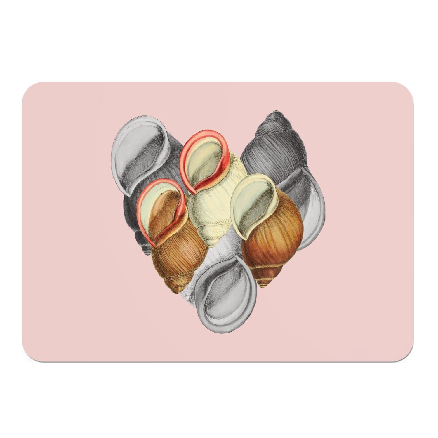 Sets de table rose escargot en liège grand format 39,5 x 28,5 cm