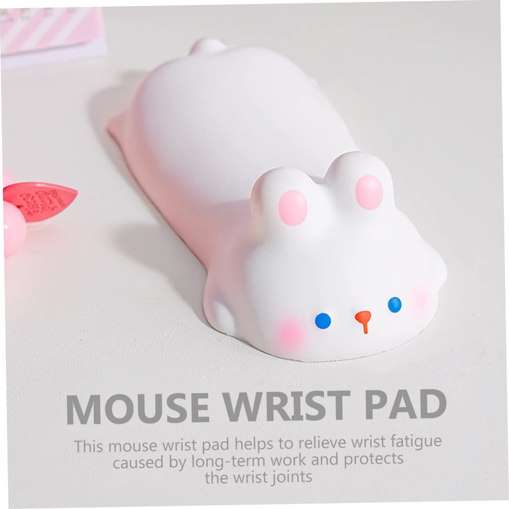 DOITOOL 5 Pezzi Fumetto di topo animale schiuma pastiglie polso riposo tappetini per il mouse Gel di topo accessori scrivania poggiapolsi ergonomico simpatico polsino bianca