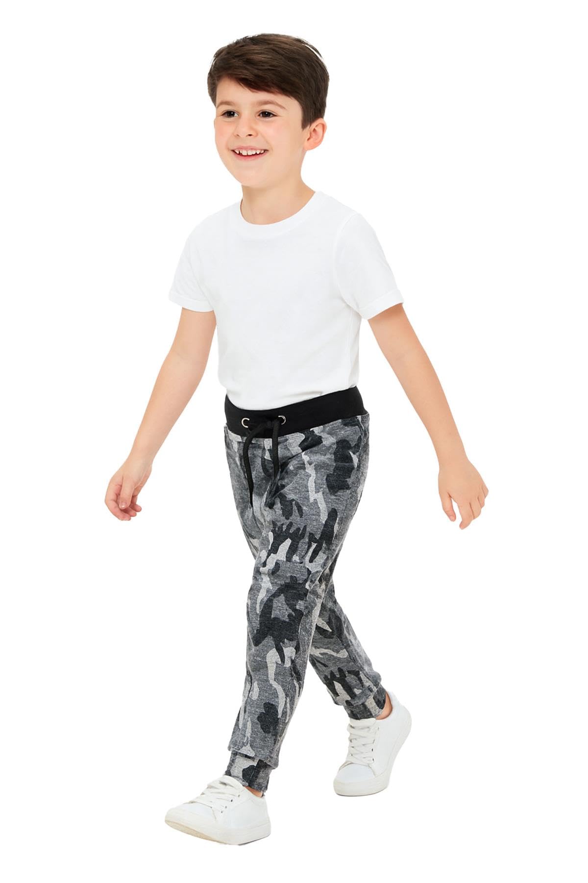 A2z 4 Kids Boys Camo Charcoal Girls Trouser Jogging Joggers Pants Tracksuit Sweatpants Bottom - Fleece Trouser 11-12.