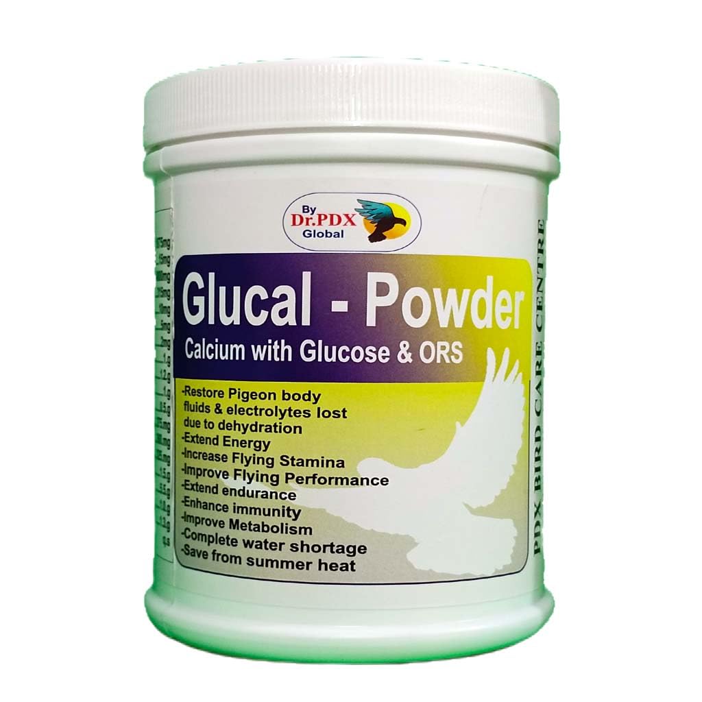 Calcium with Glucose Summer Special for Pigeon ll Glucal Powder || Pigeon Medicine || Bird Products || Pigeon Products || by Dr PDX (100.gram)