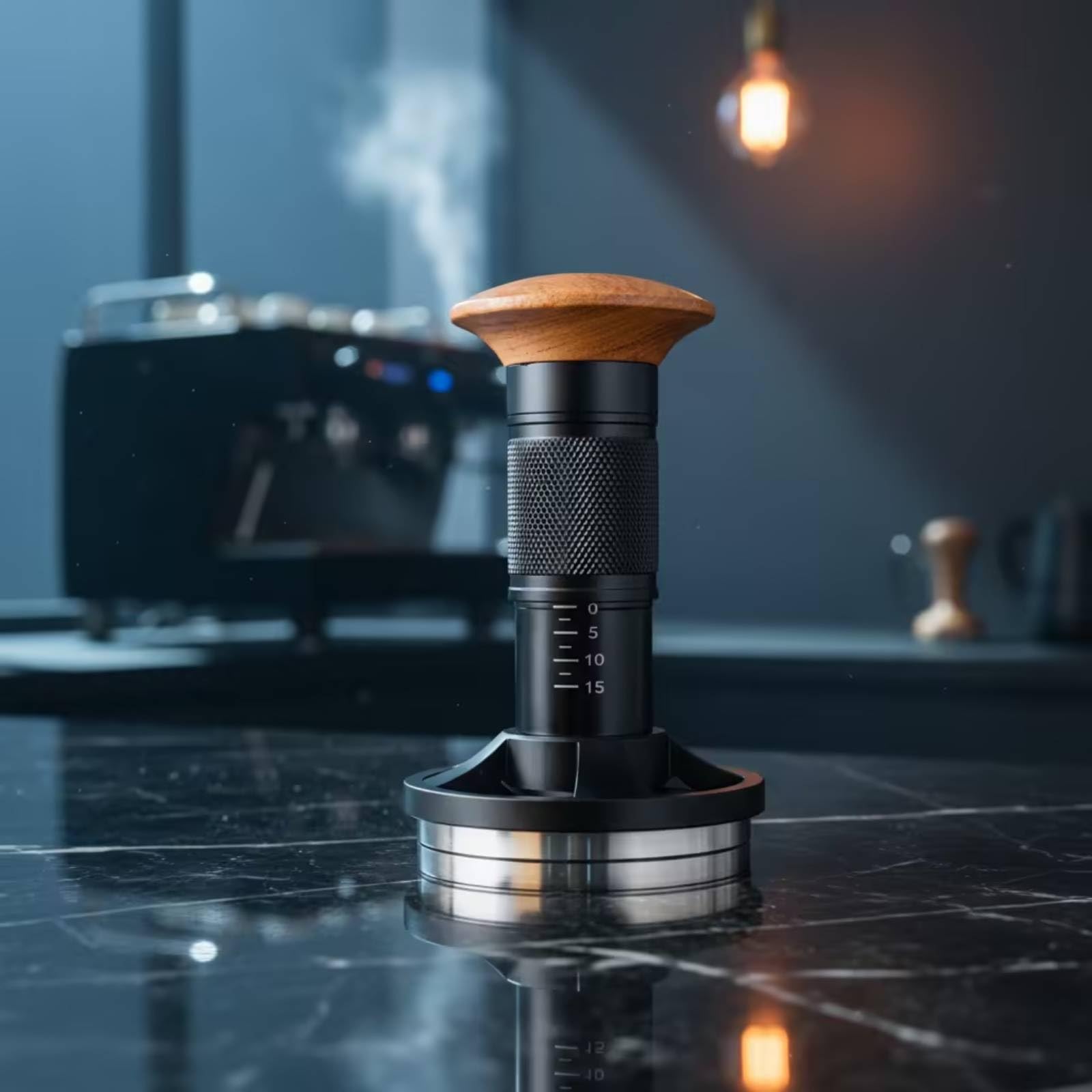 predolo Prensador Café con Resorte Ajustado Prensador Café Profesional Tamper para Baristas, 58mm