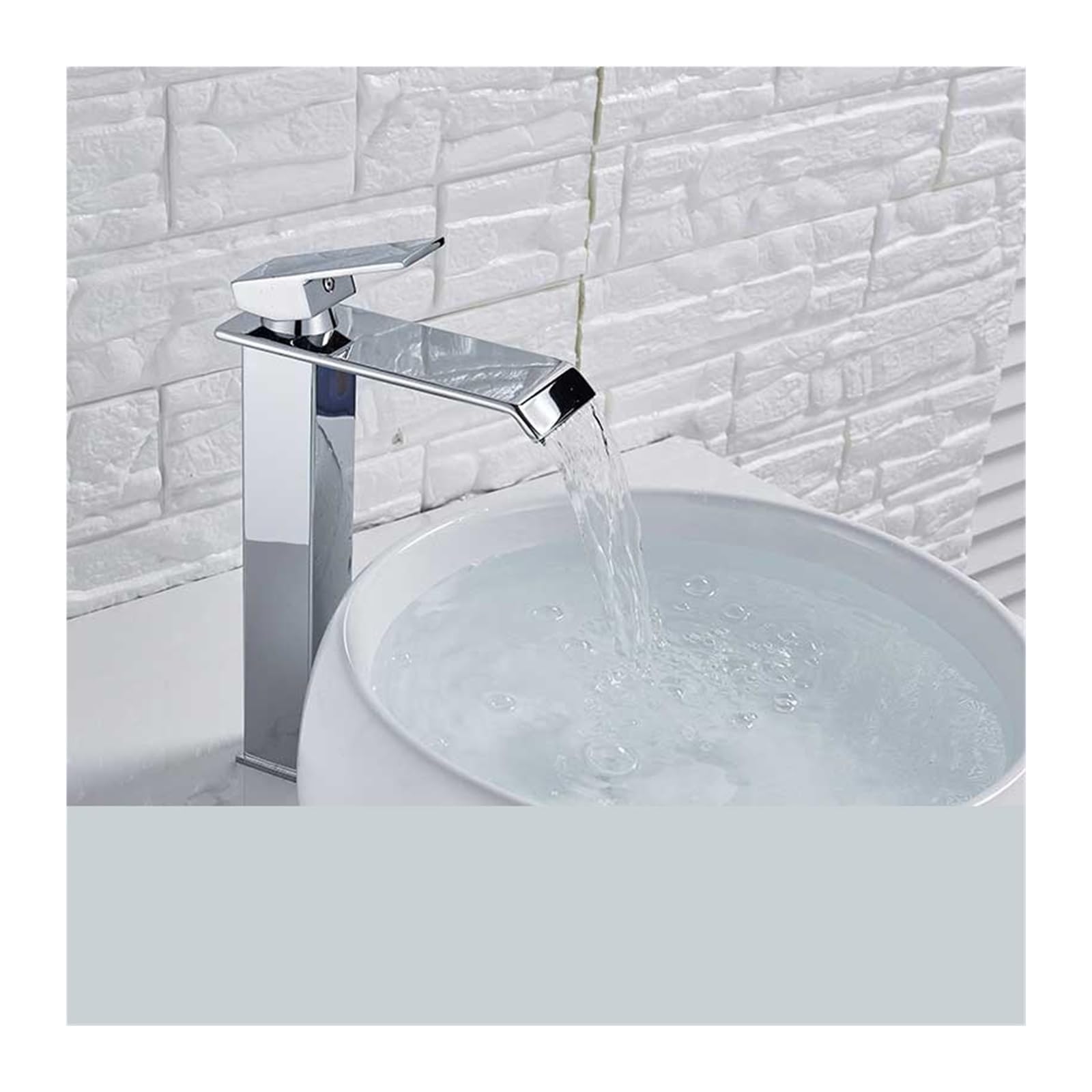 Robinet mitigeur de bassin chaud et froid cascade montage comptoir