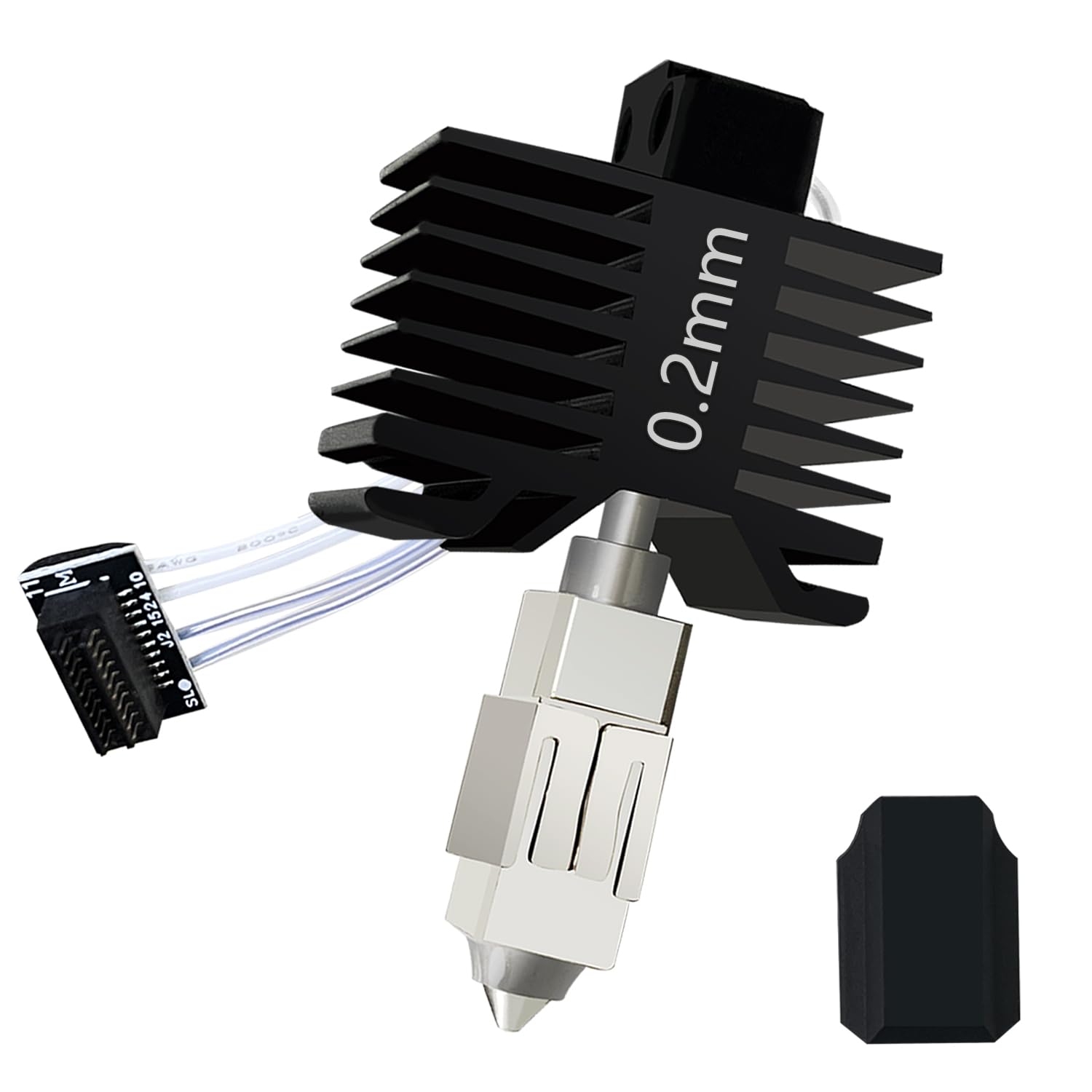 HzdaDeve Tête d'impression hotend 0,2 mm P1S/P1P Hotend Hot End Tête d'impression en acier trempé Extrudeuse Céramique Chauffage Tige de cartouche Thermistance Kit de remplacement pour Bambu Lab P1S
