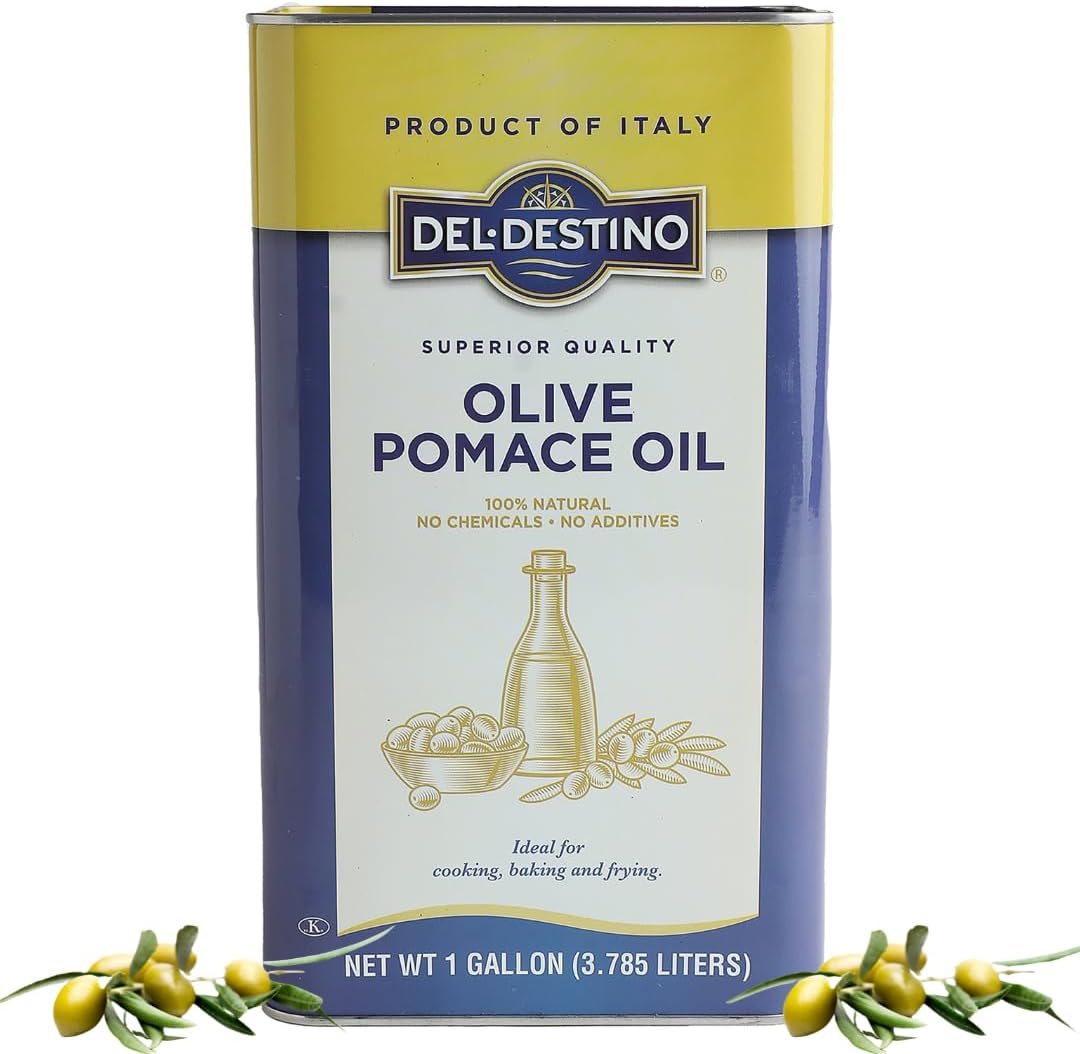 Del Destino Pomace Oil, Milder Olive Taste, Product of Italy - 1 Gallon Tin
