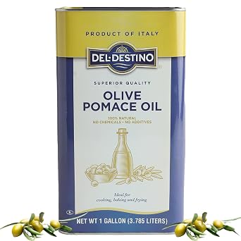 Del Destino Pomace Oil, Milder Olive Taste, Product of Italy - 1 Gallon Tin
