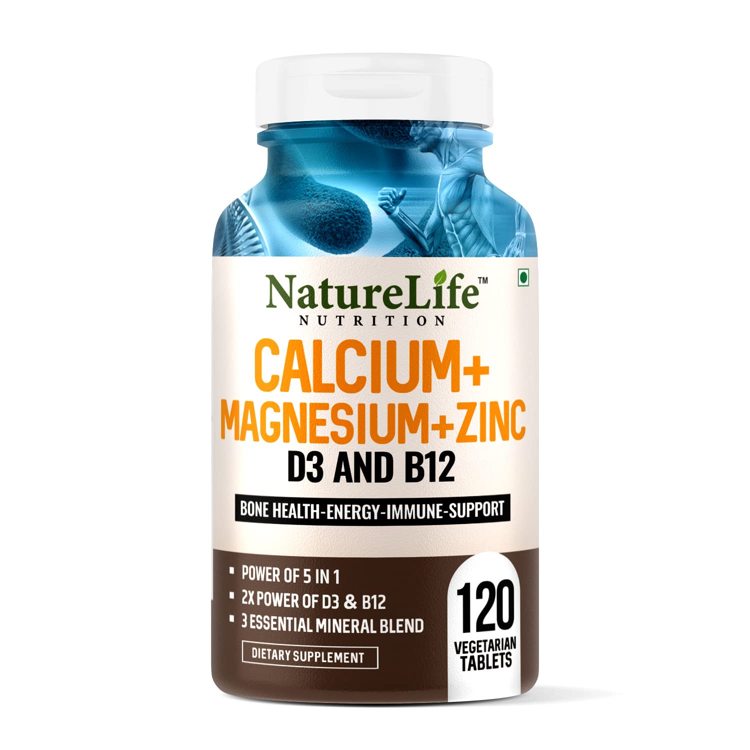 Nveda Calcium, Magnesium, Zinc, Vit D3 And Vit B 12 Tablets, 41 OFF