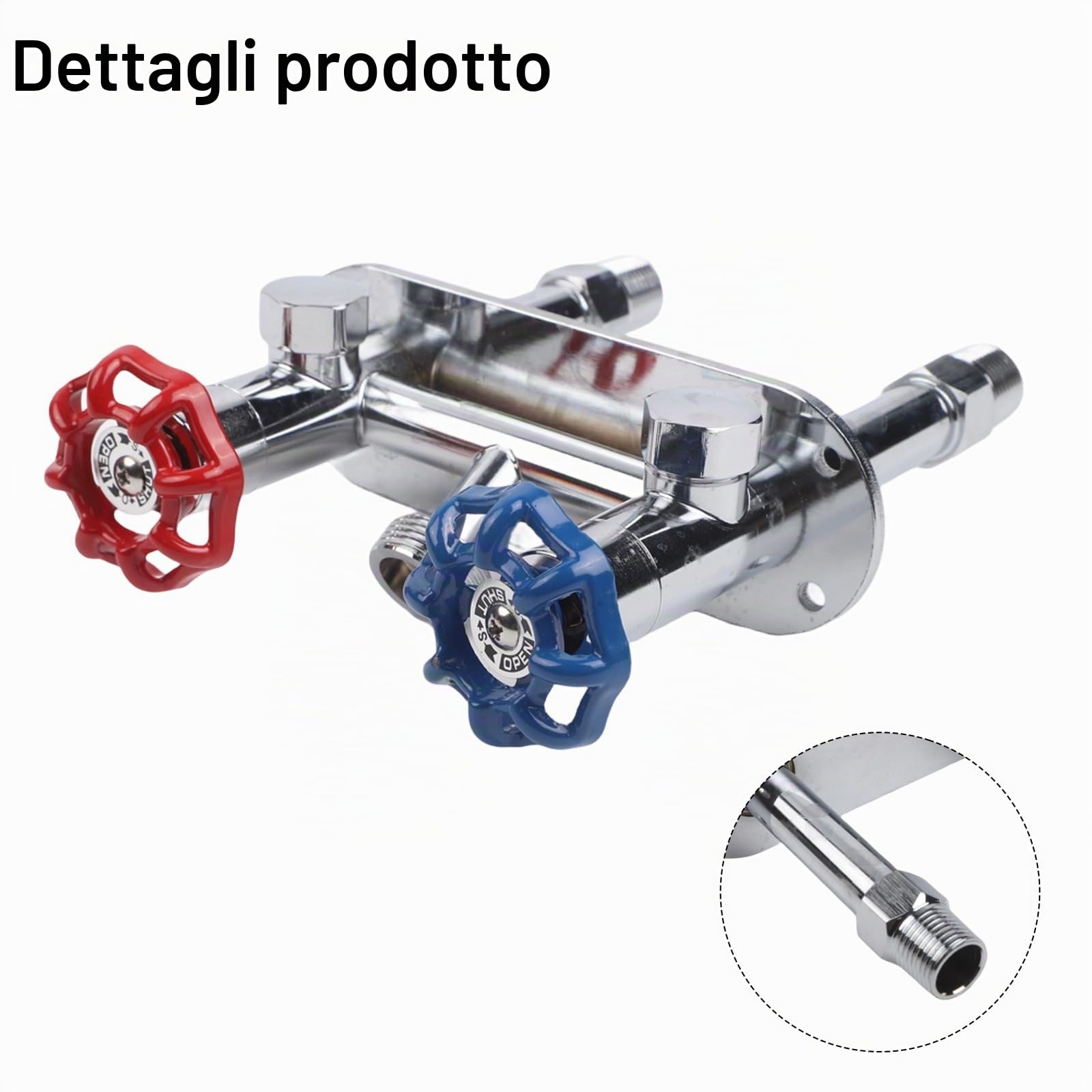 Rubinetto Antigelo per Esterno, Rubinetto da Giardino in Ottone con Miscelatore Caldo e Freddo, Impermeabile e Antiruggine per Tubi da Giardino, Idropulitrice, Sistema di Irrigazione (Per Periodi