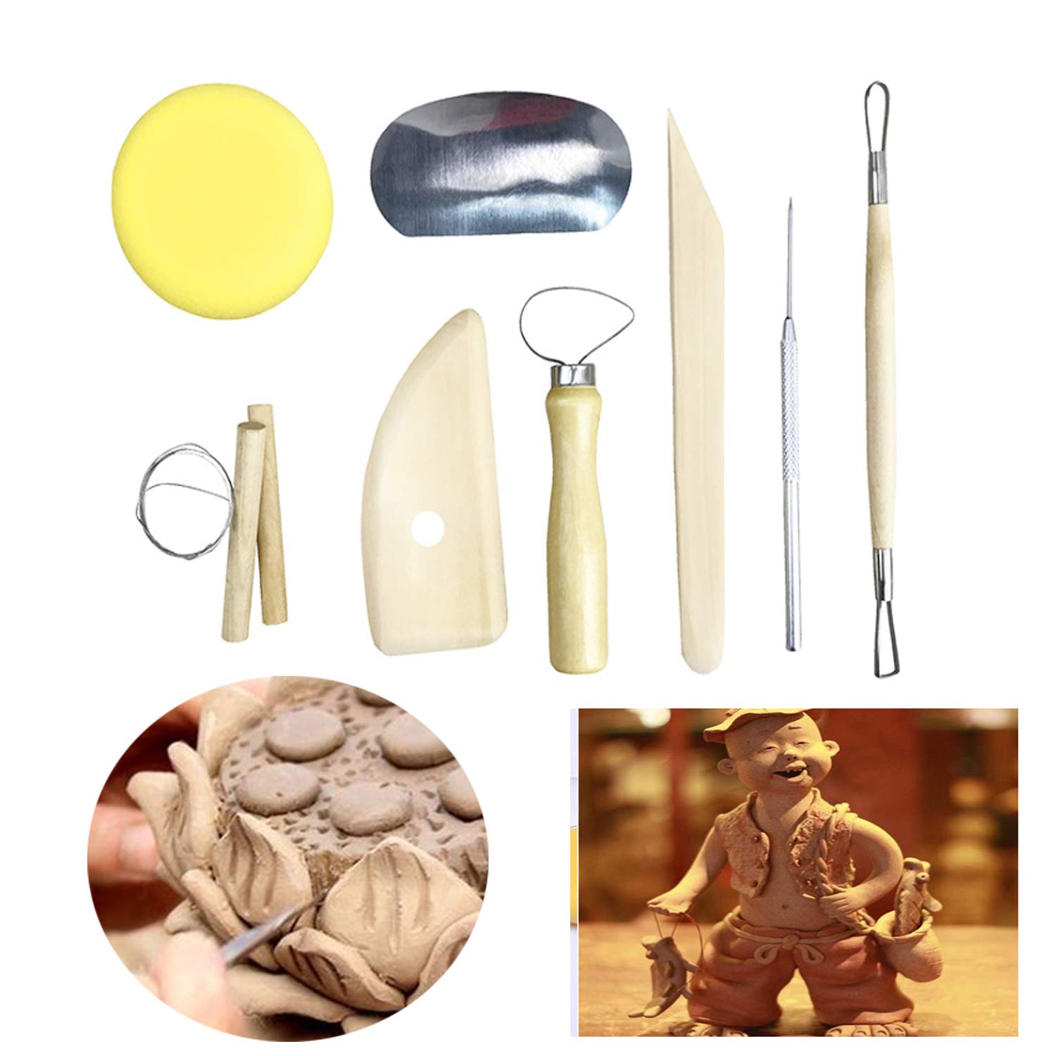 Set 23 Pezzi Per Modellare Argilla - Attrezzi Scultura Per Ceramica E Fai Da Te - Foto 7