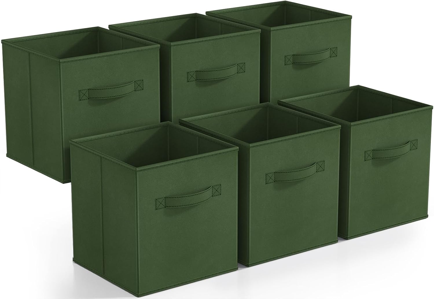 Sorbus Foldable Storage Cubes – 6 Fabric Baskets for Organizing Pantry, Shelf, Toy Box, Cubby, Closet Organizer – 11 Inch Collapsible Closet Organizers and Storage Bins (Dark Green 6 Pack) Sorbus Foldable Storage Cubes – 6 Fabric Baskets for Organizing Pantry, Shelf, Toy Box, Cubby, Closet Organizer – 11 Inch Collapsible Closet Organizers and Storage Bins (Dark Green 6 Pack)