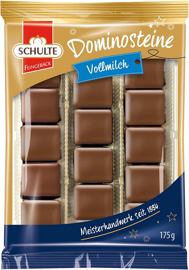 Schulte Milk Chocolate DOMINO-Steine Marzipan dominos 175g