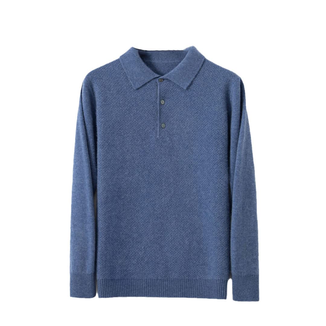Vogrtcc Maglioni di cashmere Maglioni di moda invernale T-shirt da uomo Maglione tinta unita Slim Fit Pullover, Come da immagine2, XL