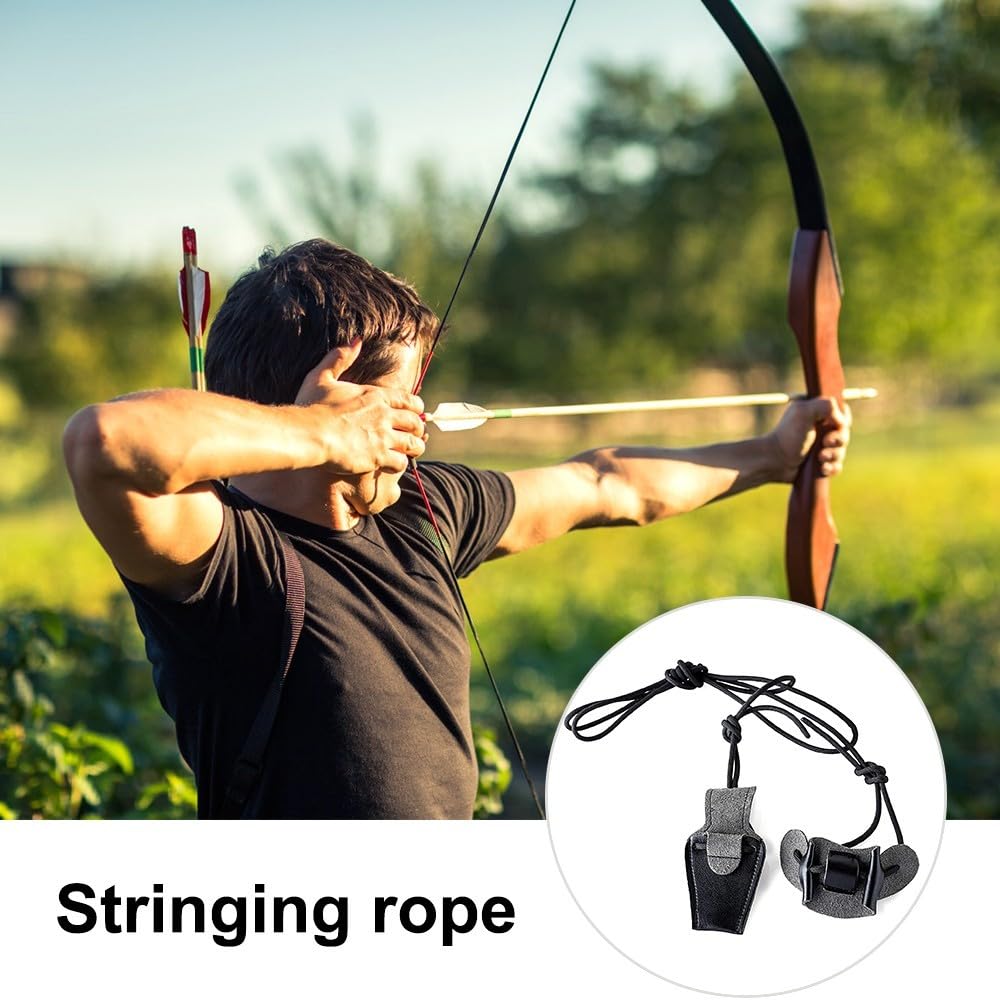 DONGKER Longbow Stringer Corde de serrage en nylon épais pour arc long et arc long en cuir