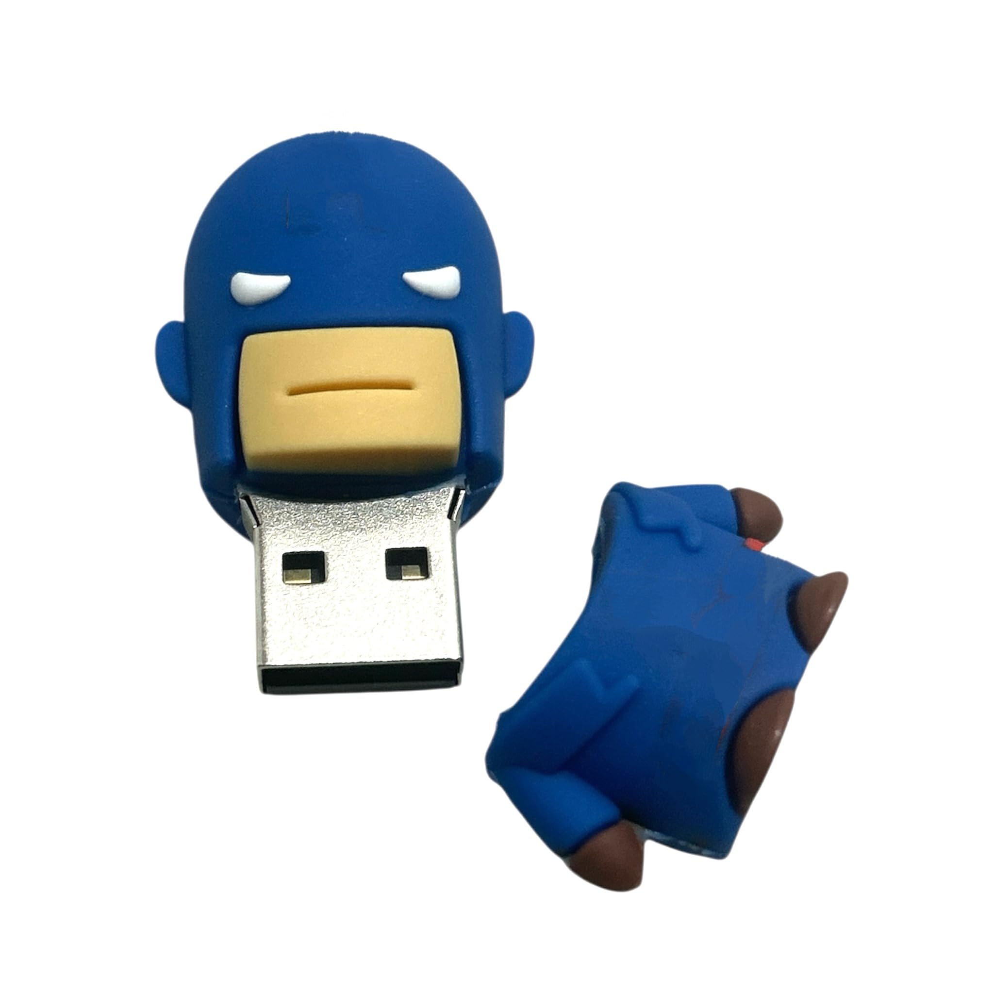 CleverlyGifted_32GB Captain Cartoon Character USB Flash Drive, Blue and Yellow Design, Novelty Computer Accessory, 1Pc-picture-10