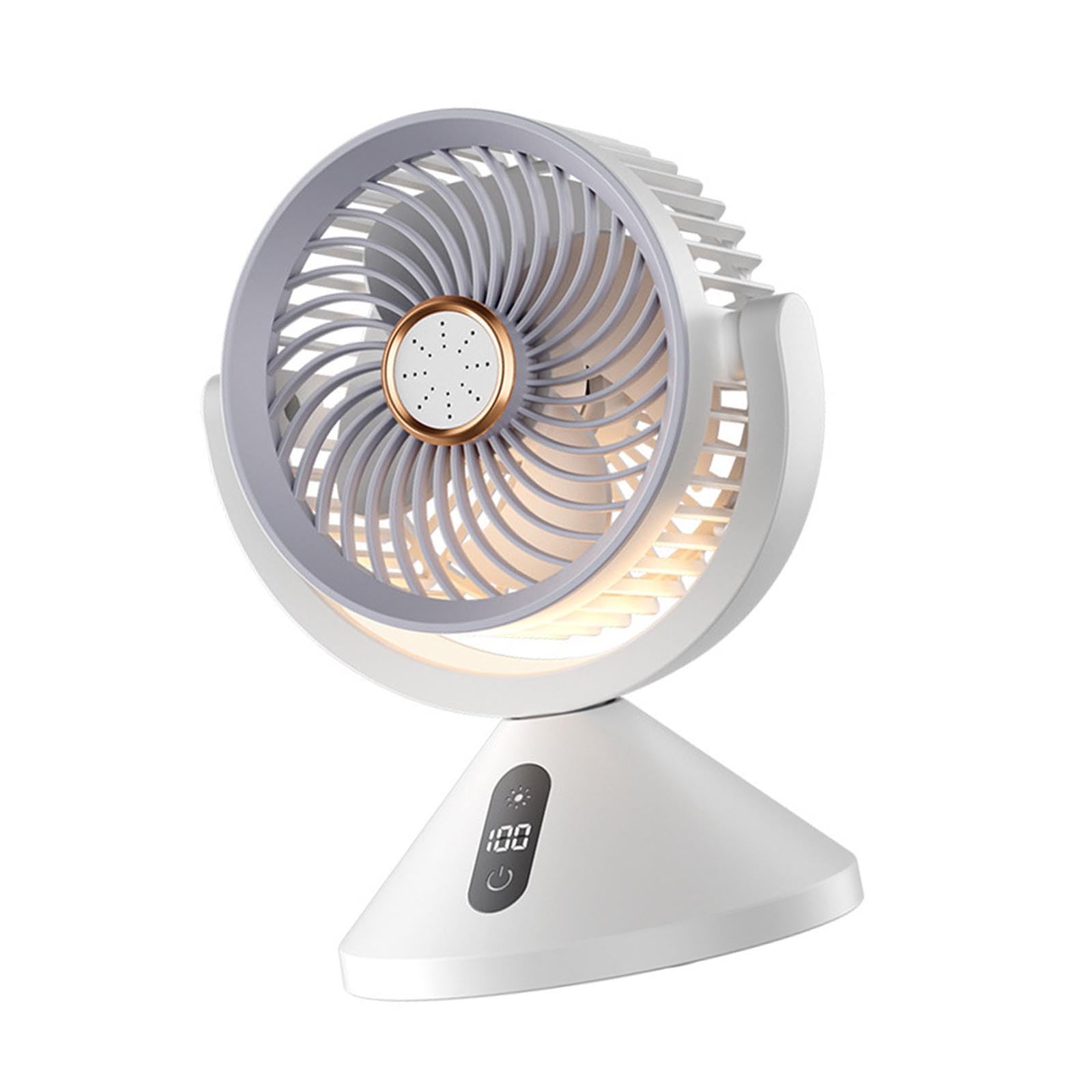 Kalttoy Portable Digital Display Air Circulation Fan Electric USB Rechargeable Wall Mounted Fan Night Light for or Home Powerful Airflows