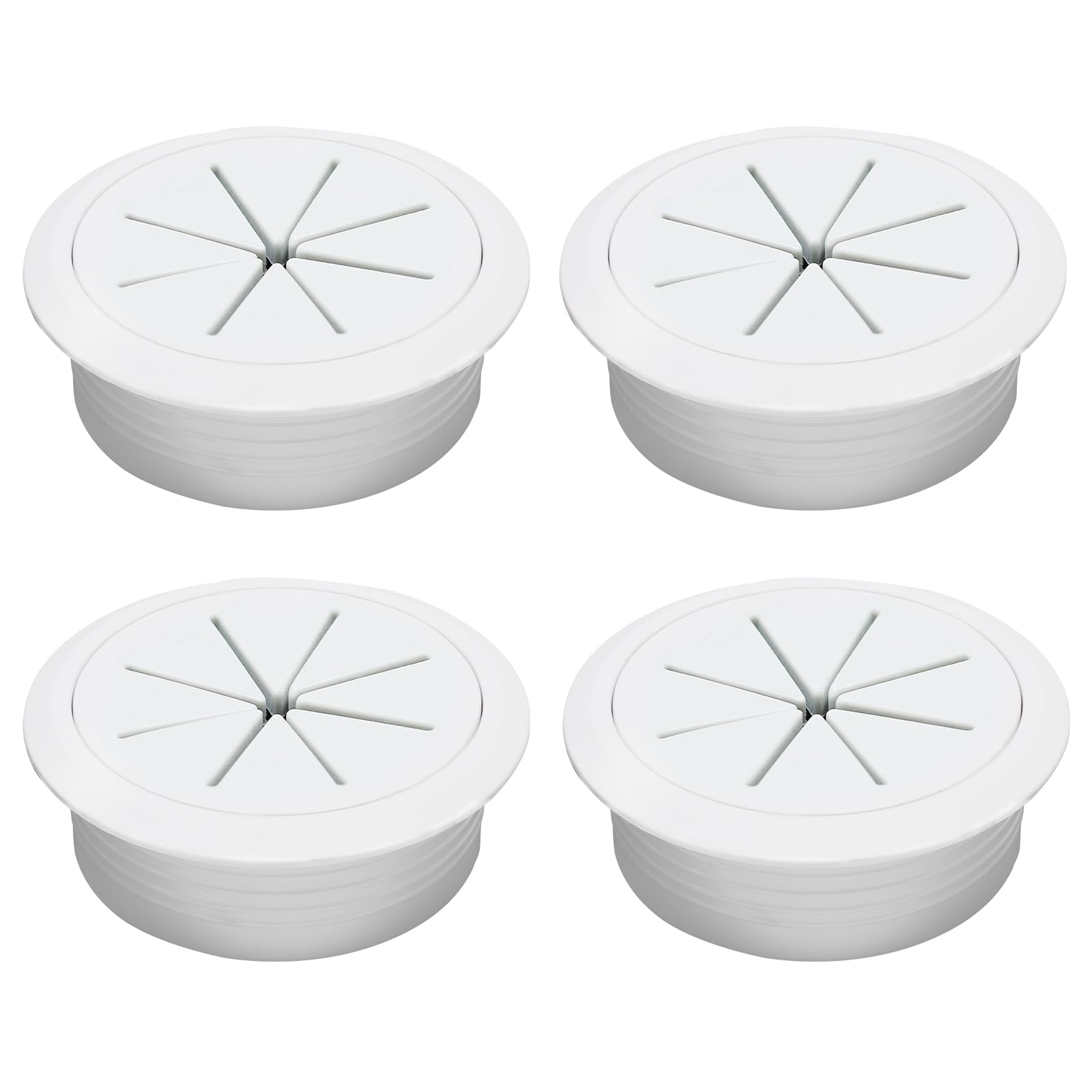 Desk Grommet 2" (50 mm), Desk Hole Cover for Cables White, Cable Grommet ABS Plastic, Desk Hole Grommet for Office and Home Table Cable, Detachable &