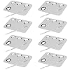 JAPCHET 8 PCS Mixing Makeup Palettes, 3-Well Makeup Palette Mixer Tray, Stainless Steel Cosmetic Palette with 8 PCS Spatula Tool, Multipurpose Makeup Applicators for Nail-Art, Cosmetic, Pigment