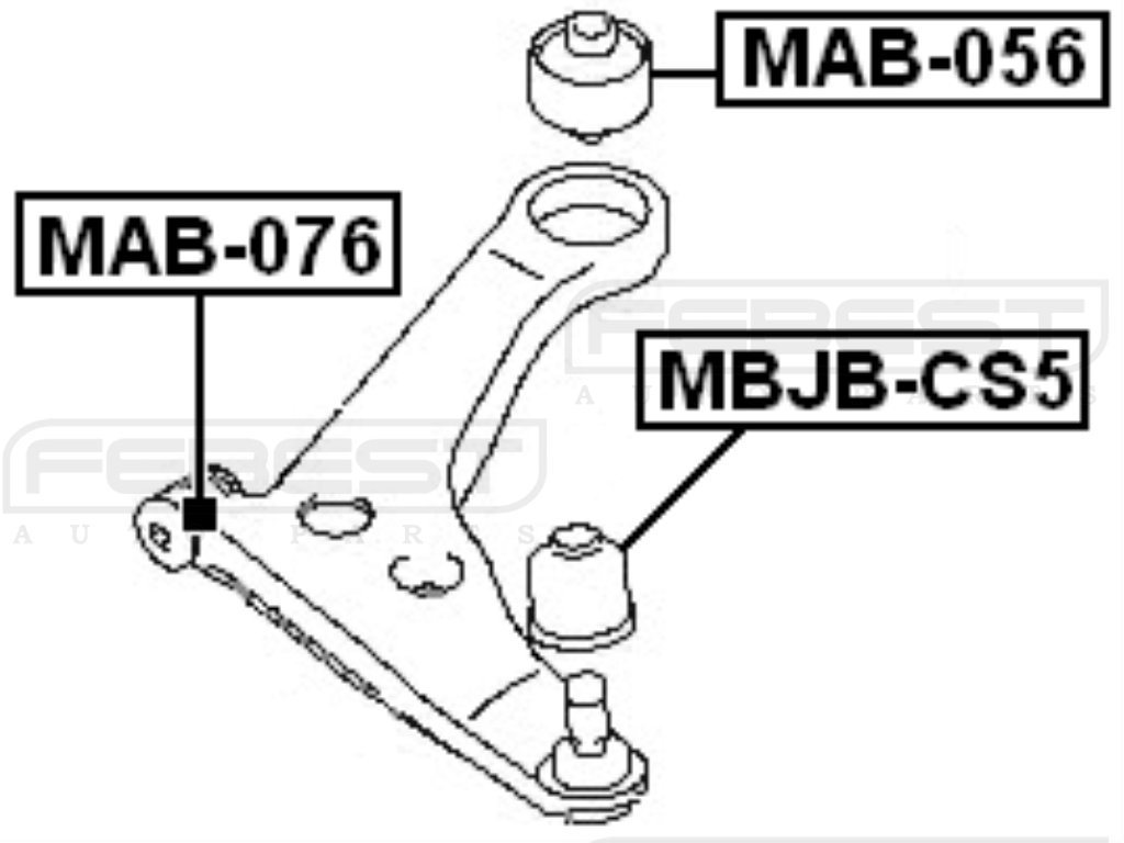Amazon.com: Mr403441 - Arm Bushing (for Front Arm) For Mitsubishi 