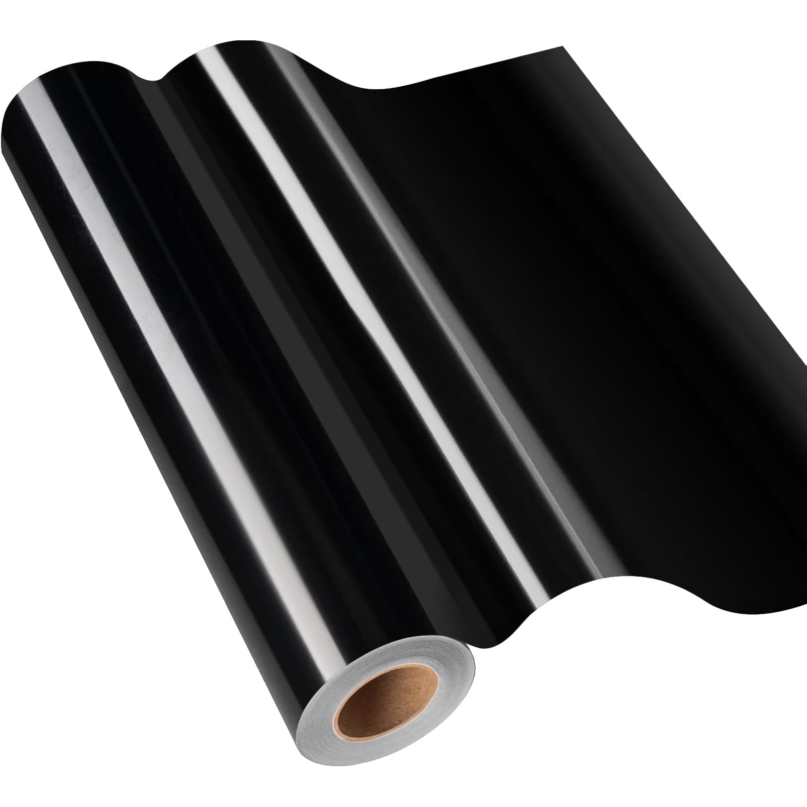 IModeur Lámina de vinilo para plóter negro, 30,5 cm x 610 cm, color negro brillante, lámina de plóter autoadhesiva, vinilo negro para plóter Cricut, Silhouette Cameo, la mayoría de máquinas de corte