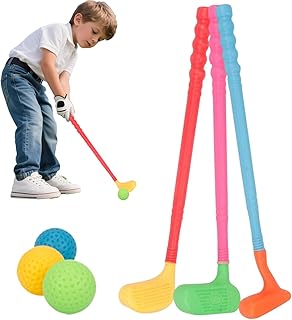 Biniveil Golfschläger Für Kleinkinder - Kleinkinder Spielzeug Golfschlägerset Mit Bällen | Tragbares Lernspielzeug Für Familienzeit Vorschule Hinterhof Praxis