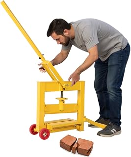 Paver Cutter Tool with Wheels Paving Block Splitter for Concrete Stone Cutting Width 0-16.5inch Manual Cutting Machine for Landscaping Commercial Projects