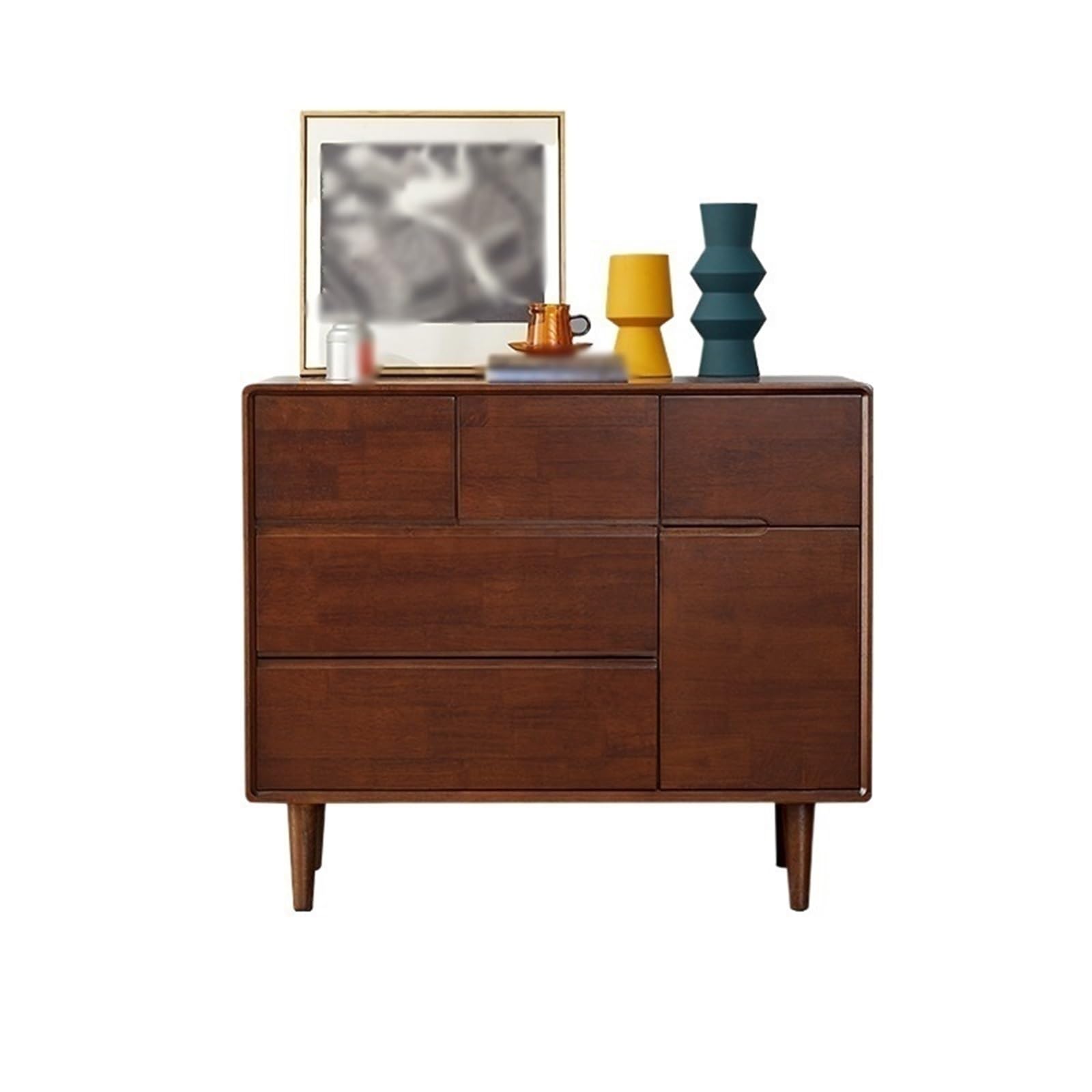 Dh2yjnbf3 Bedroom White Dresser For Bedroom Wooden Chest Of Drawers With 5 Storage And 1 Door Storage Organizer