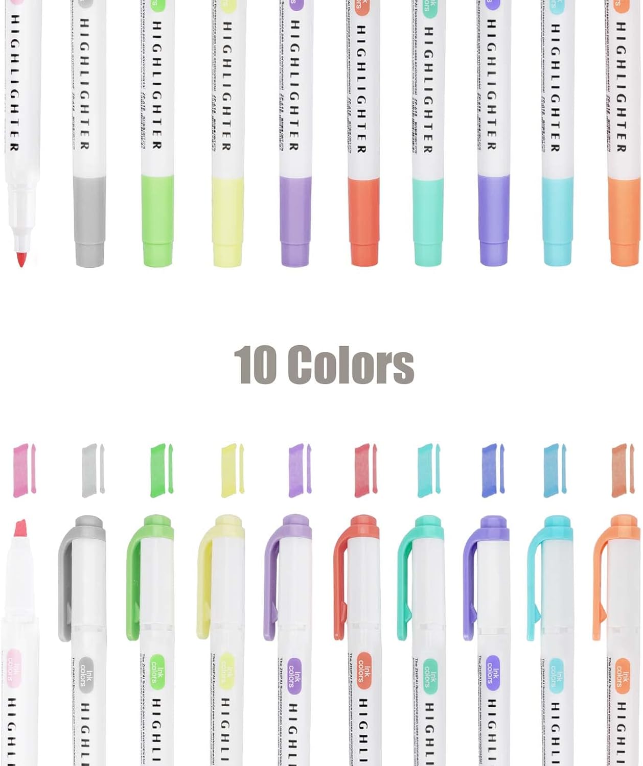 Buy Zosxi Highlighters Double Ended Mild 18 color Highlighters