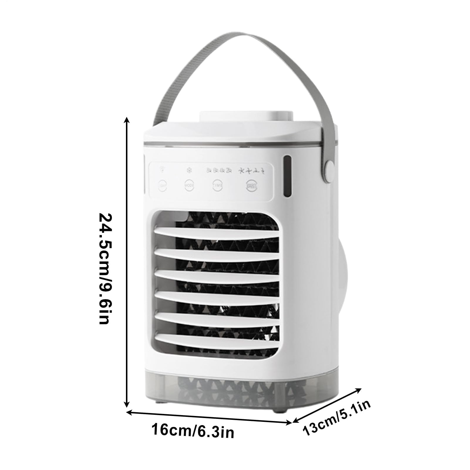Ventilador de aire acondicionado, ventilador de refrigeración para refrigeración personal y clima de habitación, enfriador evaporativo portátil silencioso con temporizador y velocidades de