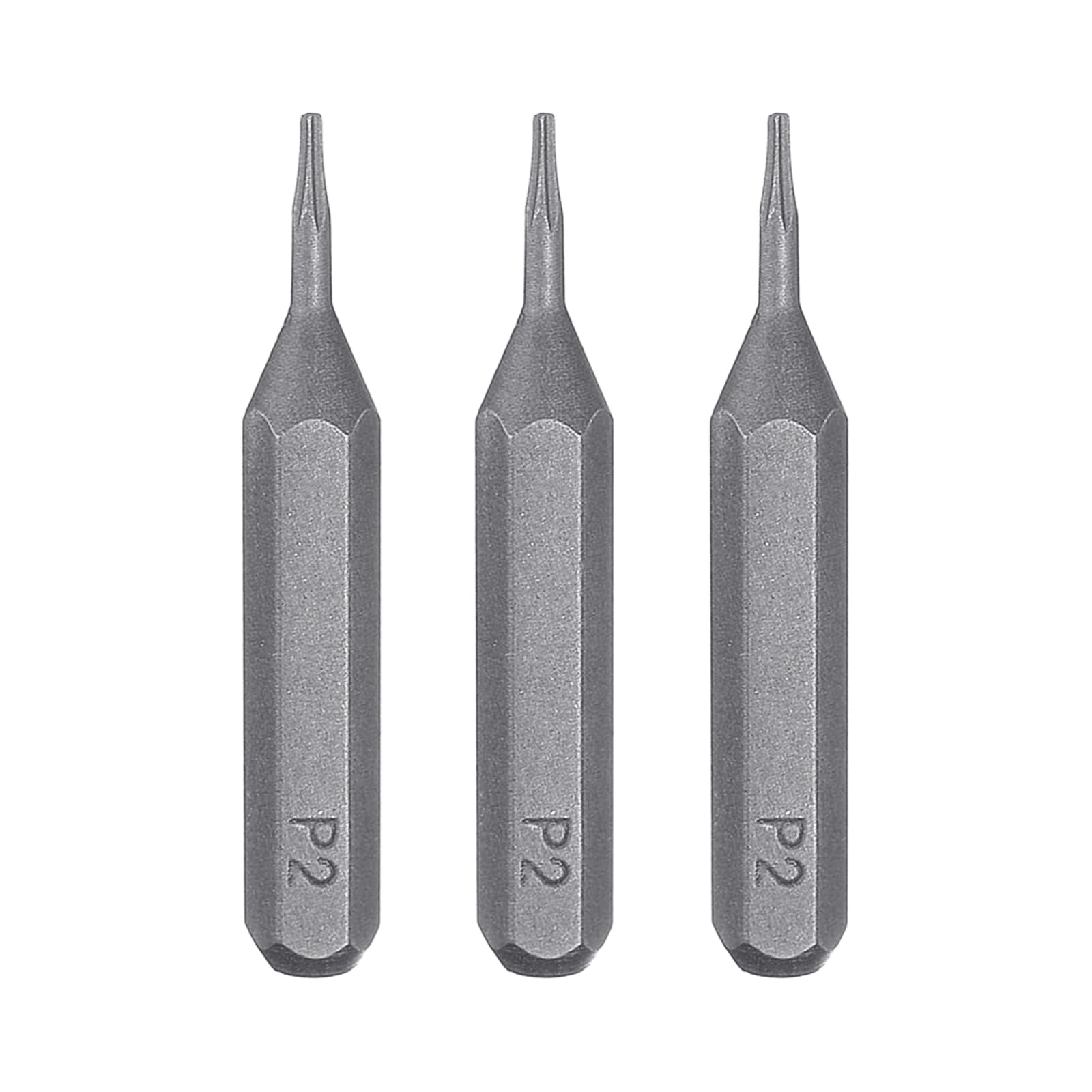 HARFINGTON 3pcs P2 Pentagon Screwdriver Bit 5/32" Hex Shank 28mm Length Magnetic 5 Point Head Hex Bits S2 Steel Screw Driver Bit for Electric Manual