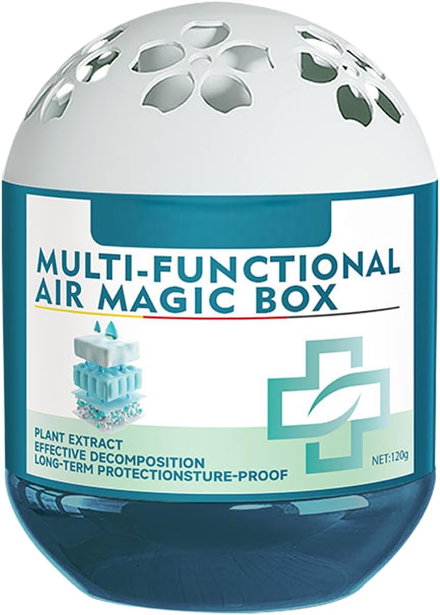 Detergente Air Magic Box multifunzionale, scatola magica per la rimozione della polvere per la purificazione dell’aria interna | Freschezza di lunga durata, per la casa Soggiorno Camera da letto Cucina Sala studio Cameretta armadi Ingressi Aree per animali domestici